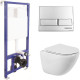 Комплект унитаза BelBagno Amanda BB051CHR+BB051SC с инсталляцией Berges Novum L3 040213 с сиденьем Микролифт и клавишей смыва Хром