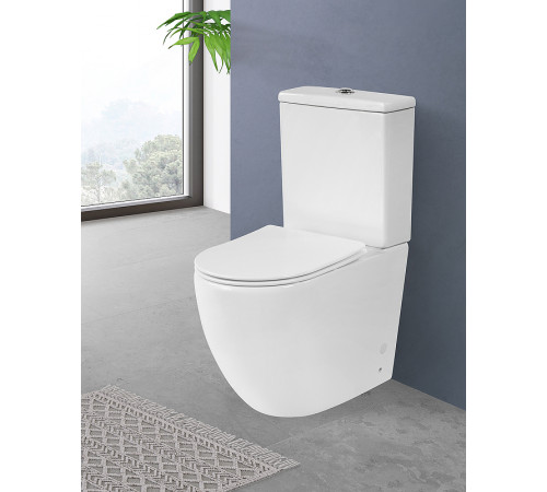 Унитаз компакт BelBagno Amanda BB051CPR/BB051SC без бачка с сиденьем Микролифт