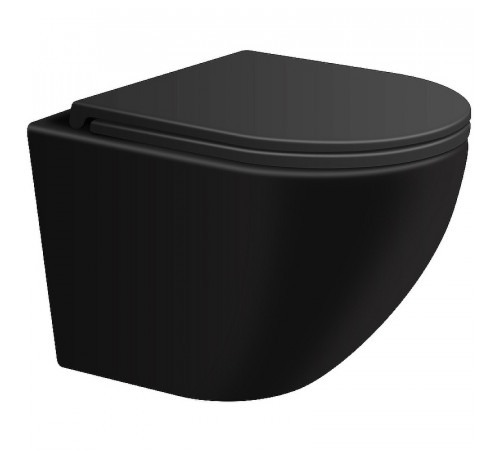 Комплект унитаза WellWant Aura WWU01122B с инсталляцией Cersanit Black 35 S-IN-BLACK-Cg-w с сиденьем Микролифт и клавишей смыва Хром