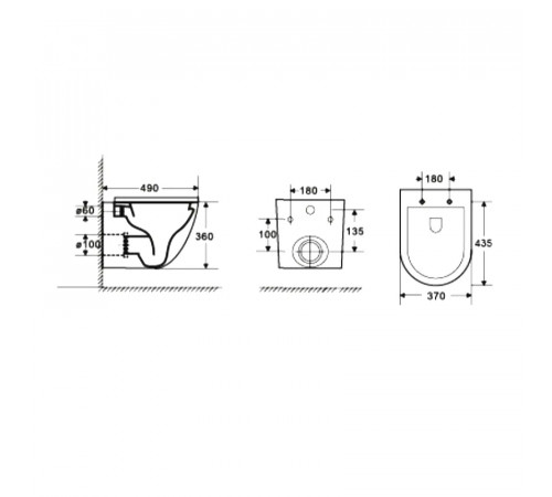 Комплект унитаза WellWant Aura WWU01121WK с сиденьем Микролифт и инсталляцией Jacob Delafon E29025-NF+E4316-CP с сиденьем Микролифт и клавишей смыва Хром