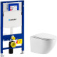 Комплект унитаза WellWant Aura WWU01121WK с инсталляцией Geberit Duofix Sigma UP320 111.300.00.5 с сиденьем Микролифт