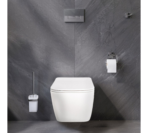 Комплект унитаза WellWant Tesoro WWU01111W с инсталляцией Grohe Rapid SL 38750001 с сиденьем Микролифт и клавишей смыва Хром