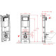 Комплект унитаза WellWant Tesoro WWU01111W с инсталляцией D&K DI8140116 с сиденьем Микролифт и клавишей смыва Хром