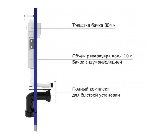 Комплект унитаза Cersanit Delfi TPL S-MZ-DELFI-PL с инсталляцией Berges Novum L3 040213 с сиденьем Микролифт и клавишей смыва Хром