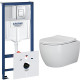 Комплект унитаза Ceramicanova Play CN3001 с инсталляцией Grohe Rapid SL 38775001 с сиденьем Микролифт и клавишей смыва Хром