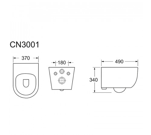 Комплект унитаза Ceramicanova Play CN3001 с инсталляцией Berges Novum L5 040215 с сиденьем Микролифт и Черной матовой клавишей смыва