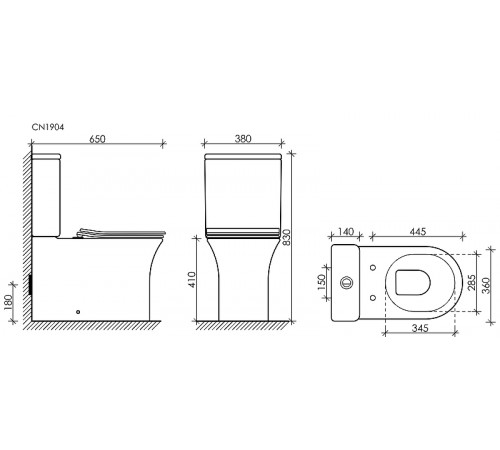 Унитаз компакт Ceramicanova Star CN1904 с бачком и сиденьем Микролифт