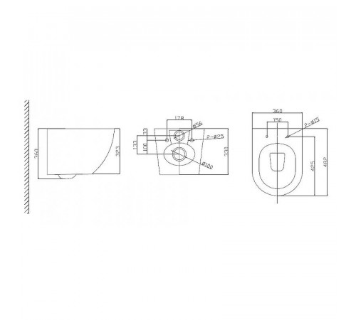 Комплект унитаза BelBagno Uno BB3105CHR/SC с сиденьем Микролифт и инсталляцией WeltWasser WW Marberg 507 10000005949+10000005953 с клавишей смыва Хром глянцевый