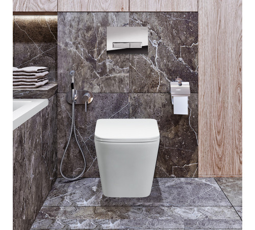 Комплект унитаза с инсталляцией BelBagno Due BB3103CHR/SC/BB002-80/BB014-SR-BIANCO с сиденьем Микролифт и Белой клавишей смыва