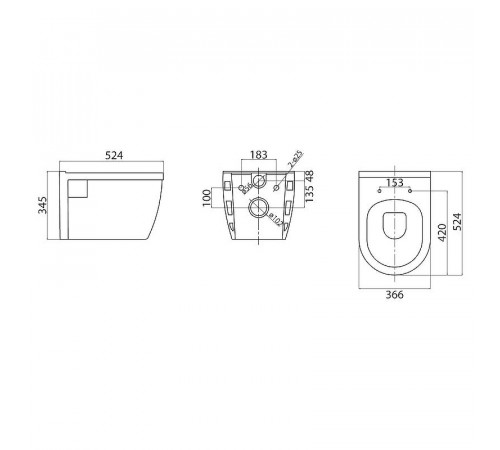 Комплект унитаза с инсталляцией BelBagno Loto BB070CHR/SC/BB002-80/BB005-PR-CHROME с сиденьем Микролифт и клавишей смыва Хром глянцевый