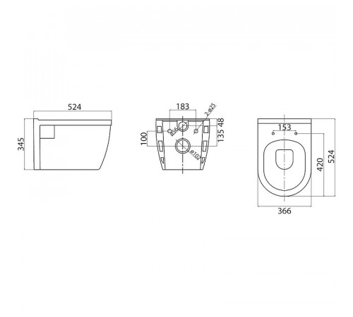 Унитаз BelBagno Loto BB070CHR/SC подвесной с сиденьем Микролифт