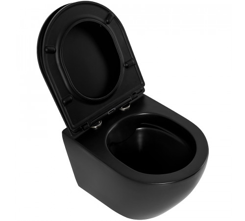 Комплект унитаза с инсталляцией BelBagno Colorato BB062CHR-MB/BB062SC-MB/BB002-80/BB007-PR-NERO.M с сиденьем Микролифт и Черной матовой клавишей смыва