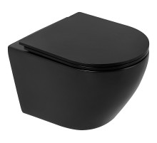 Унитаз BelBagno Colorato BB062CHR-MB/BB062SC-MB подвесной Черный матовый с сиденьем Микролифт