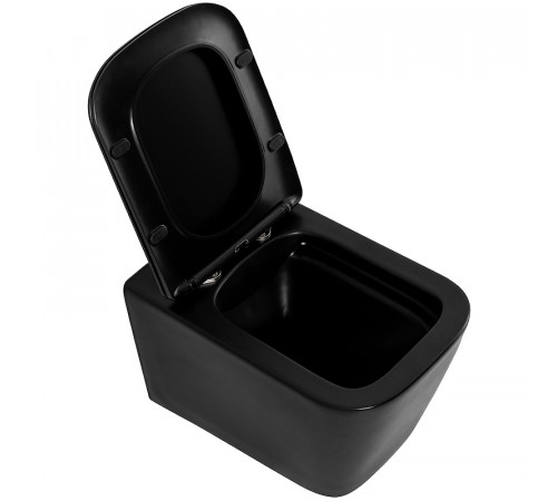 Комплект унитаза с инсталляцией BelBagno Ardente-C BB3202CHR-MB/BB3202SC-MB/BB002-80/BB007-PR-NERO.M с сиденьем Микролифт и Черной матовой клавишей смыва