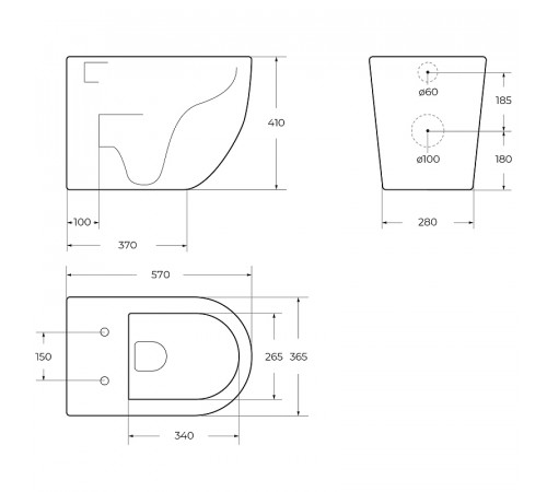 Унитаз BelBagno Sfera-R BB2141CBR/BB105SC приставной с сиденьем Микролифт