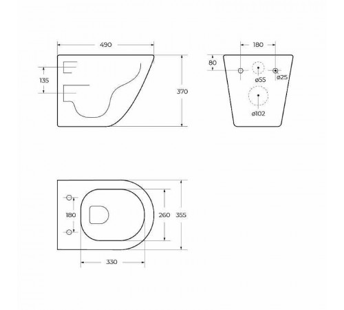 Унитаз BelBagno Sfera-R BB046CHR подвесной без сиденья