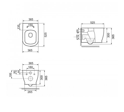 Унитаз BelBagno Prado BB10150CH/BB10150SC подвесной с сиденьем Микролифт