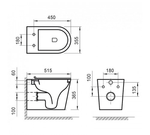 Унитаз BelBagno Flay-R BB053CHR/BB865SC подвесной с сиденьем Микролифт