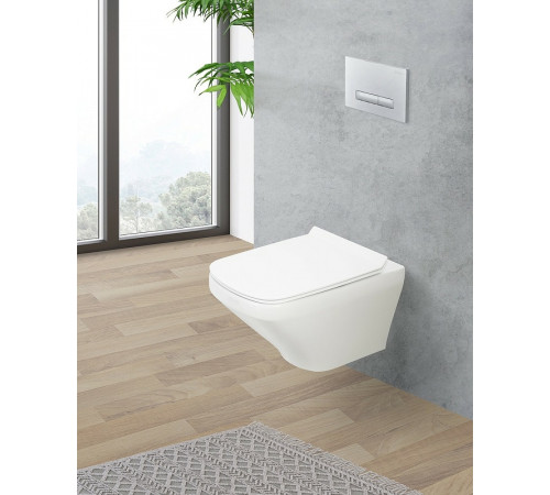 Унитаз BelBagno Sela BB3201CHR подвесной Белый без сиденья