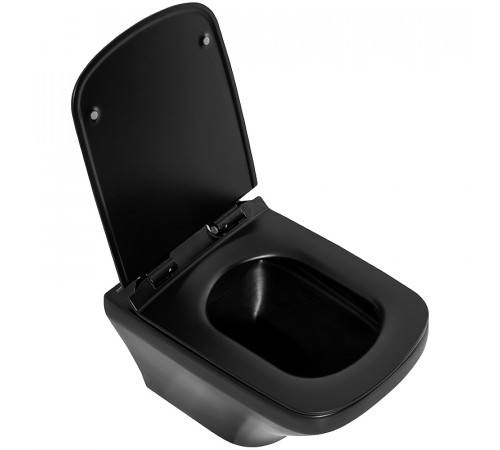 Комплект унитаза с инсталляцией BelBagno Sela BB3201CHR-MB/BB3201SC-MB/BB002-80/BB007-PR-NERO.M с сиденьем Микролифт и Черной матовой клавишей смыва