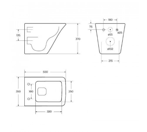 Унитаз BelBagno Marmi BB052CHR/BB052SC подвесной с сиденьем Микролифт