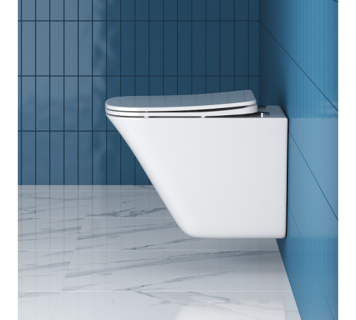 Унитаз BelBagno Marmi BB052CHR/BB052SC подвесной с сиденьем Микролифт