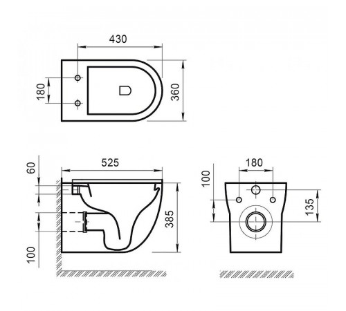 Унитаз BelBagno Onda BB066CHR/BB870SC подвесной с сиденьем Микролифт