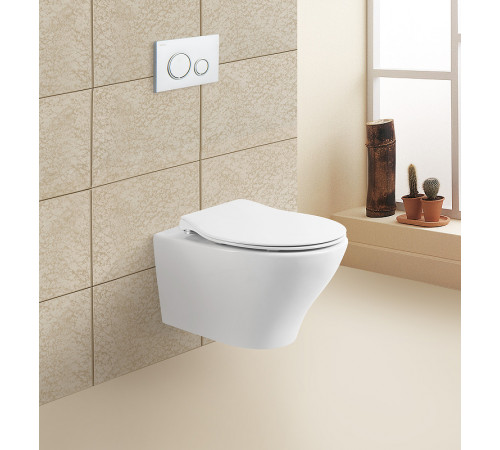 Комплект унитаза с инсталляцией BelBagno Acqua BB340CHR/BB2020SC/BB002-80/BB005-PR-CHROME с сиденьем Микролифт и клавишей смыва Хром глянцевый