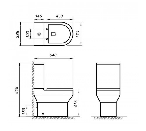 Унитаз компакт BelBagno Norma BB339CPR/BB2111SC без бачка с сиденьем Микролифт