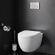 Комплект унитаза AM.PM Awe C111738WH+C117852WH с инсталляцией Grohe Rapid SL 38772001 с сиденьем Микролифт и клавишей смыва Хром