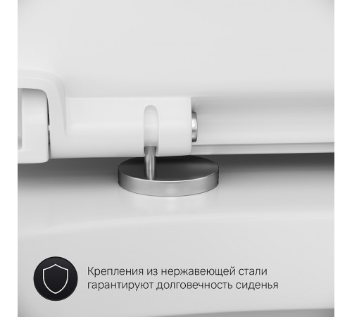 Комплект унитаза AM.PM Awe C111738WH+C117852WH с инсталляцией Grohe Rapid SL 38772001 с сиденьем Микролифт и клавишей смыва Хром