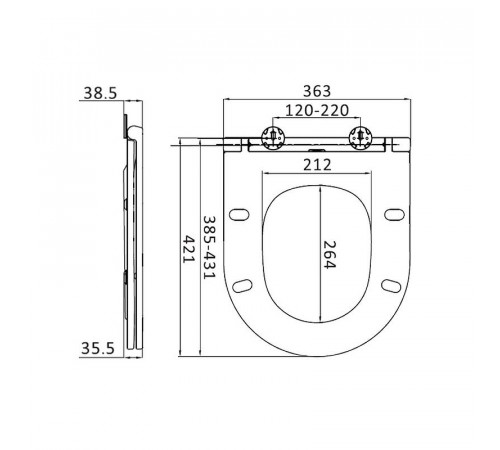 Комплект унитаза AM.PM Spirit FlashClean C701700WH+C707857WH с сиденьем Микролифт и инсталляцией Jacob Delafon E29025-NF+E4316-CP с клавишей смыва Хром