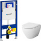 Комплект унитаза AM.PM Spirit FlashClean C701700WH+C707857WH с инсталляцией Geberit Duofix Sigma UP320 111.300.00.5 с сиденьем Микролифт