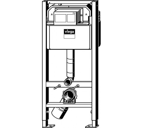 Комплект унитаза AM.PM Spirit FlashClean C701700WH+C707857WH с инсталляцией Viega Prevista Dry 8524.14 792596 с сиденьем Микролифт и клавишей смыва Хром