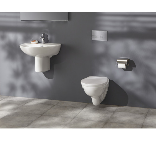 Комплект унитаза Jacob Delafon Patio EDV102-00+E70021-00 с инсталляцией Grohe Rapid SL 38721001 с сиденьем Микролифт и клавишей смыва Хром