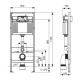 Комплект унитаза Jacob Delafon Elite EDX114RU-00 с инсталляцией Tece Base 9400413 с сиденьем Микролифт и Белой клавишей смыва