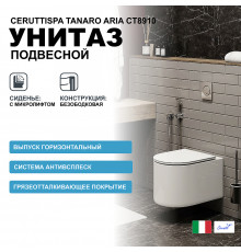 Унитаз Ceruttispa Tanaro Aria CT8910 подвесной с сиденьем Микролифт