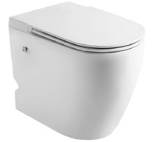 Унитаз Ceruttispa Sella Pulse CT10198 приставной с импульсным смывом Белый с сиденьем Микролифт