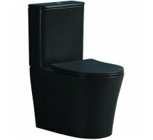 Унитаз компакт Ceruttispa Adige MB CT9244 Черный матовый с бачком и сиденьем Микролифт