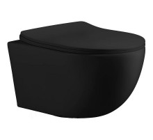 Унитаз Ceruttispa Orlter Aria MBF CT10017 подвесной Черный матовый с сиденьем Микролифт