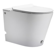 Унитаз Ceruttispa Argentera Pulse CT7267 с импульсным смывом приставной с сиденьем Микролифт