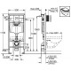 Комплект унитаза Owl 1975 Vind Cirkel-H TOWLT190302 с инсталляцией Grohe Rapid SL 38811KF0 с сиденьем Микролифт и Черной матовой клавишей смыва