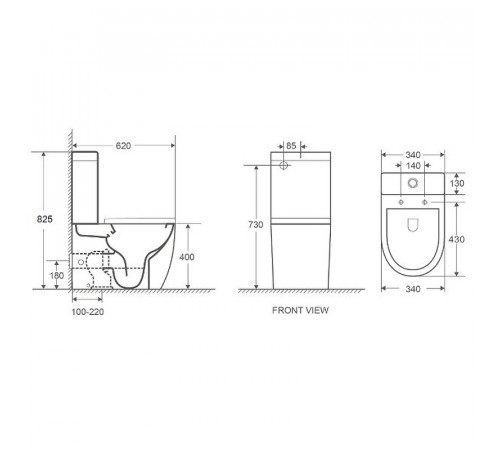 Унитаз компакт WeltWasser Merzbach 011 GL-WT 10000012089 с бачком и сиденьем Микролифт