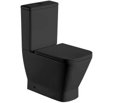 Унитаз компакт WeltWasser Rotbach 001 MT-BL 10000003793 Черный матовый с бачком и сиденьем Микролифт