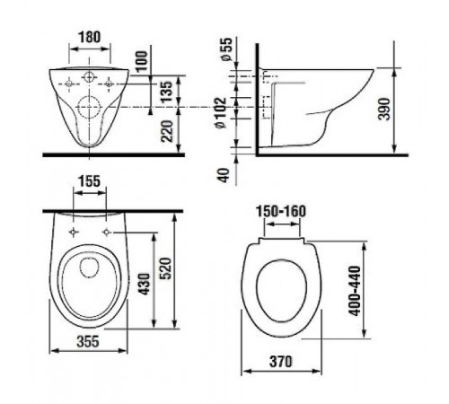 Комплект унитаза Roca Mateo 346200000+ZRU9302815 с инсталляцией Grohe Rapid SL 38721001 с сиденьем и клавишей смыва Хром