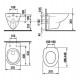 Комплект унитаза Roca Mateo 346200000+ZRU9302815 с инсталляцией Alcaplast Sadromodul AM101/1120-3:1 RU M71-0001 с сиденьем и клавишей смыва Хром