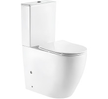Унитаз компакт CeramaLux 1289A с бачком и сиденьем Микролифт