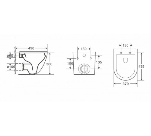 Комплект унитаза CeramaLux 2197 с инсталляцией Grohe Rapid SL 38772001 с сиденьем Микролифт и клавишей смыва Хром