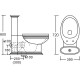 Унитаз компакт CeramaLux Lux Classic 1409 с бачком и сиденьем Микролифт