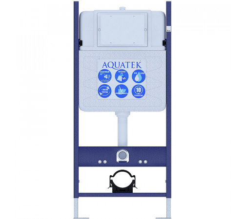 Комплект унитаза с инсталляцией Aquatek Либра New SET AQUATEK ЛИБРА N-14 cm с сиденьем Микролифт